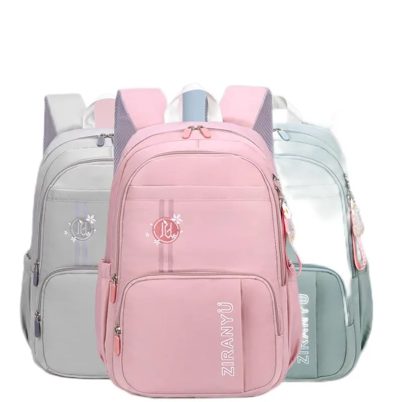 Factory Customized Primary and Secondary School Backpacks for Girls Simple and Large Capacity Backpacks
