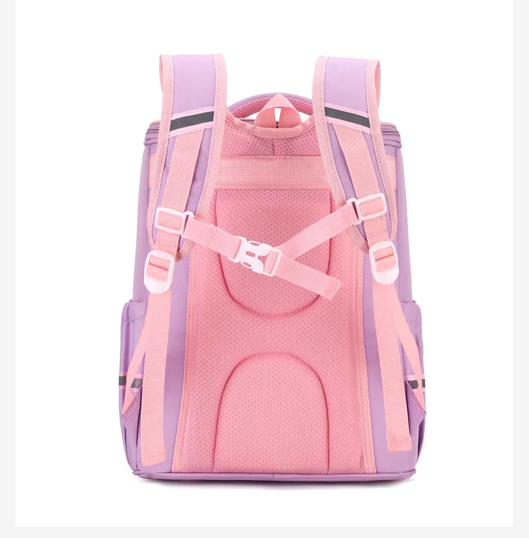 New Shoulder Backpack for Elementary School Students Boys and Girls Cute Cartoon Lightweight Spine Protection Backpack