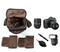Canvas Bag Crossbody One Shoulder Retro Photography Waterproof Micro DSLR Camera Bag