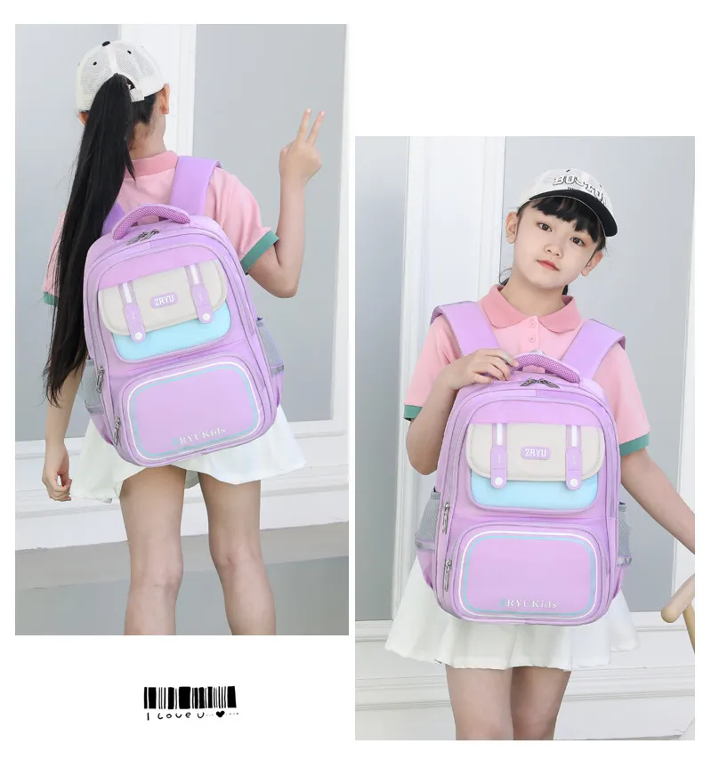 Wholesale of Backpacks for Primary School Students in Grades 1-5 with a Large Capacity for Load Reduction Backpacks