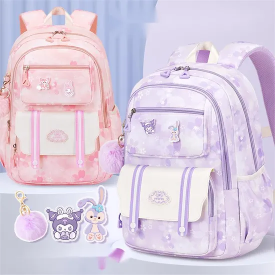2024 New Primary School Children′s School Backpack Anti Splashing Backpack Girls