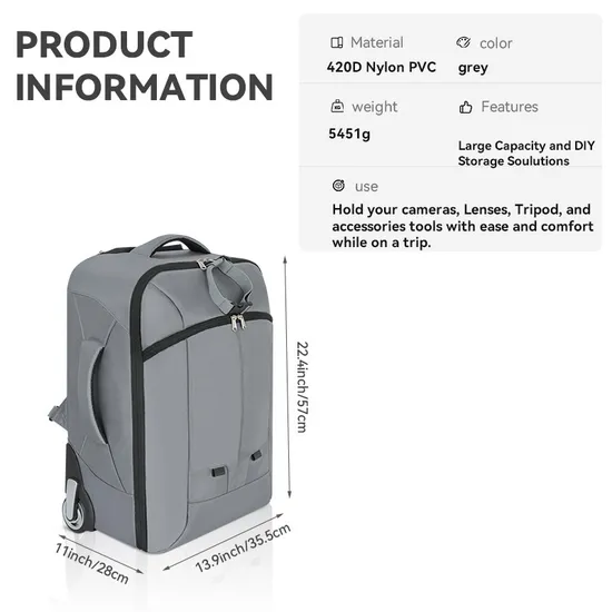 New Gray Travel Photography Equipment Backpack Outdoor Lightweight Handheld Camera Photography Backpack