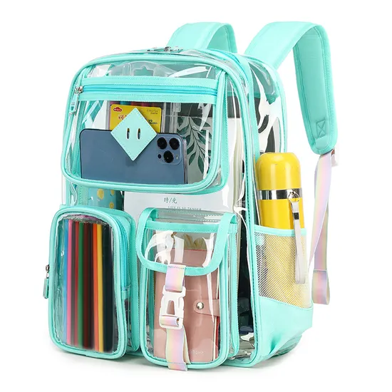 Transparent Backpack Waterproof Large Capacity Elementary School Backpack