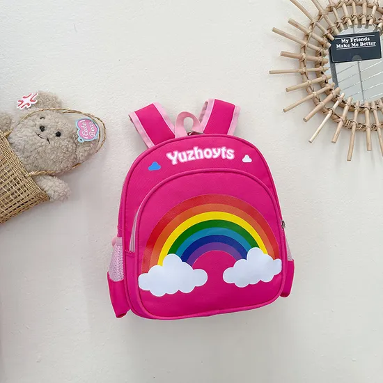 2024 New Rainbow Kindergarten Children Backpack Cute Cartoon Large Capacity Backpack