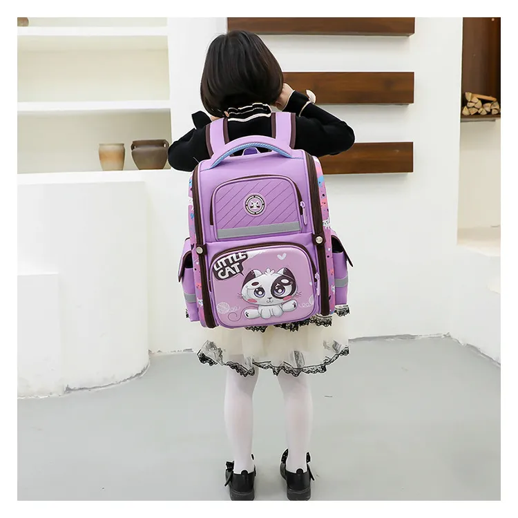 2024 New Kindergarten Children&prime;s Backpack School Student Load Reduction and Spinal Protection Cartoon Unicorn Backpack