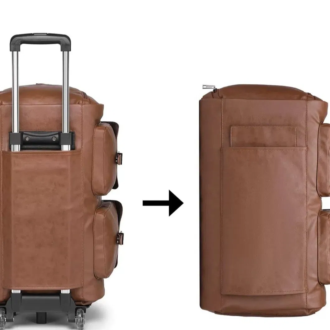 Travel Suit Bag Clothing Storage Bag with Wheels Portable Fashionable Shoe Compartment Detachable Lever Storage Bag