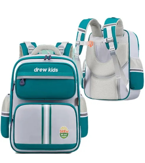 New Boys and Girls Primary School Student Backpack Embroidered to Reduce Burden and Protect Spine Backpack