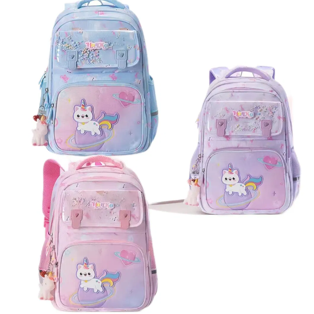 Elementary School Cartoon Fresh Girl Backpack for Grades 2 to 5 Spine Protection Backpack