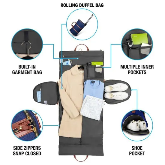 Tie Rod Suit Storage Bag Business Travel Portable Fitness Bag Large Capacity Folding Luggage Bag
