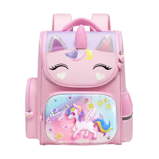 2024 New Children′s Primary Backpack with Spine Protection Splash Proof Oxford Cloth