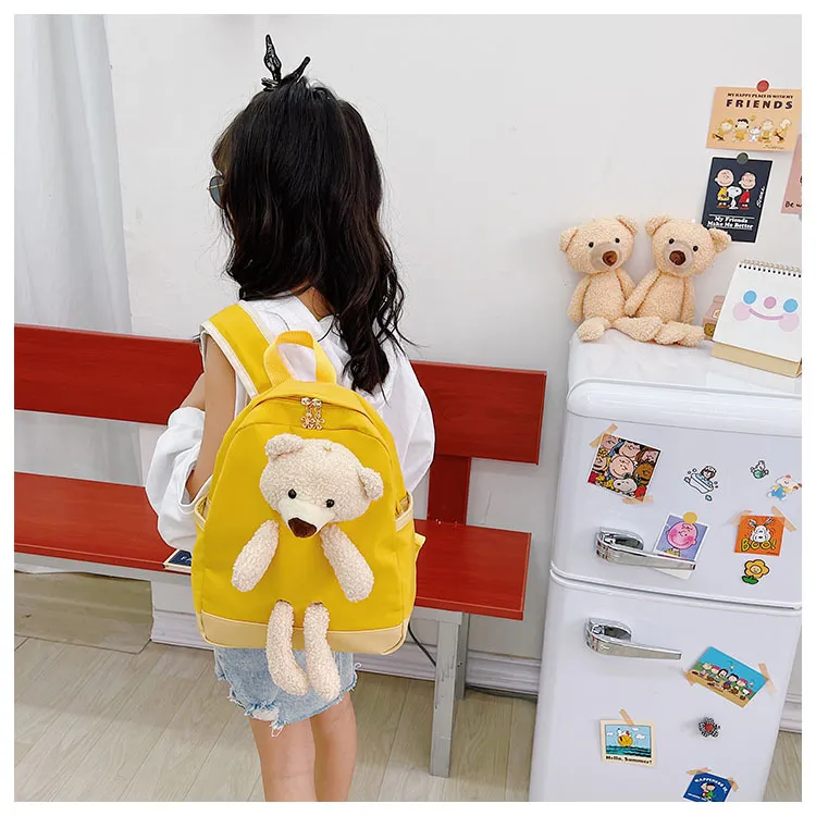 New Teddy Bear Cartoon Backpack for Elementary School Students Breathable Fashionable Backpack