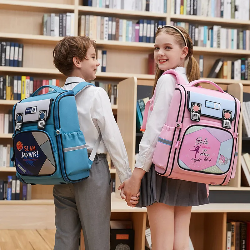 Elementary School Backpacks for Boys and Girls Spine Protection Lightweight Anti Water Splashing Backpack