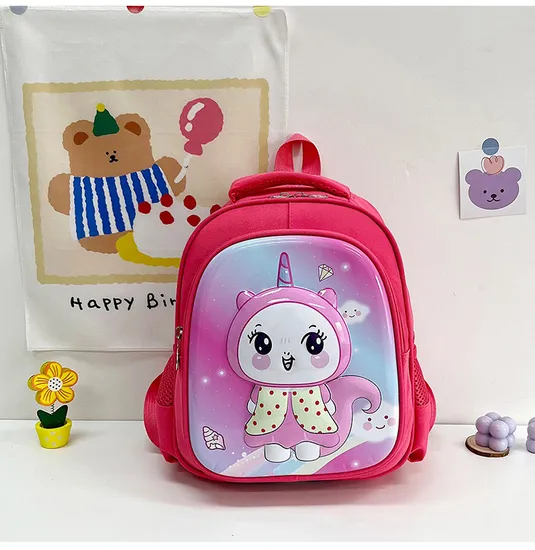 Cartoon Cute Elementary School Backpack with Large Capacity Load Reducing and Spine Protecting Backpack