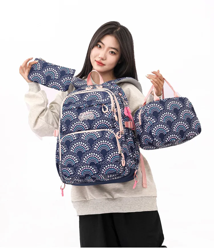 New Student Backpack for 4th -6th Grade Girls with Large Capacity Load Reducing Backpack