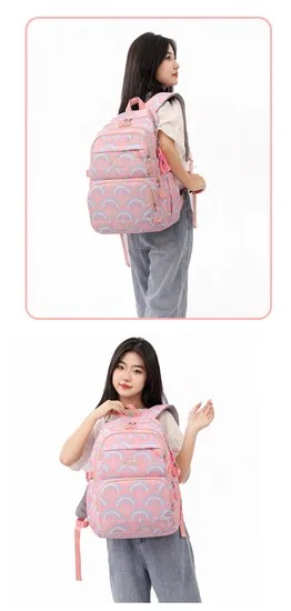 New Student Backpack for 4th -6th Grade Girls with Large Capacity Load Reducing Backpack