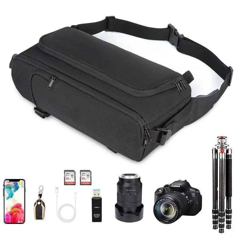 SLR Camera Compartment Cotton Large Capacity Convenient Waterproof Single Shoulder Diagonal Digital Camera Bag