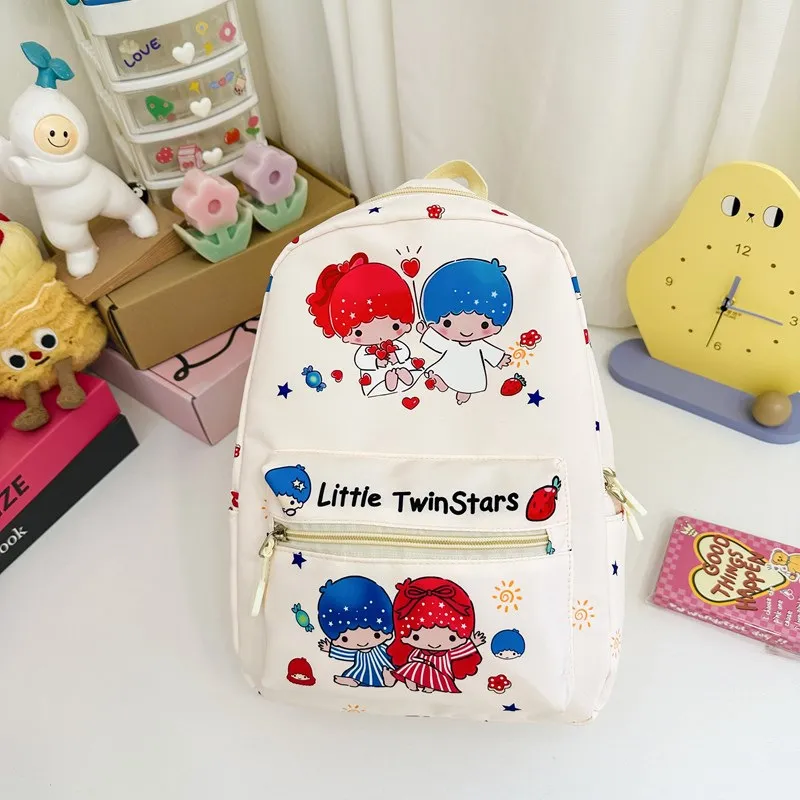 New Kindergarten School Backpack Cute Large Capacity Nylon Letter Lightweight Children&prime;s Backpack