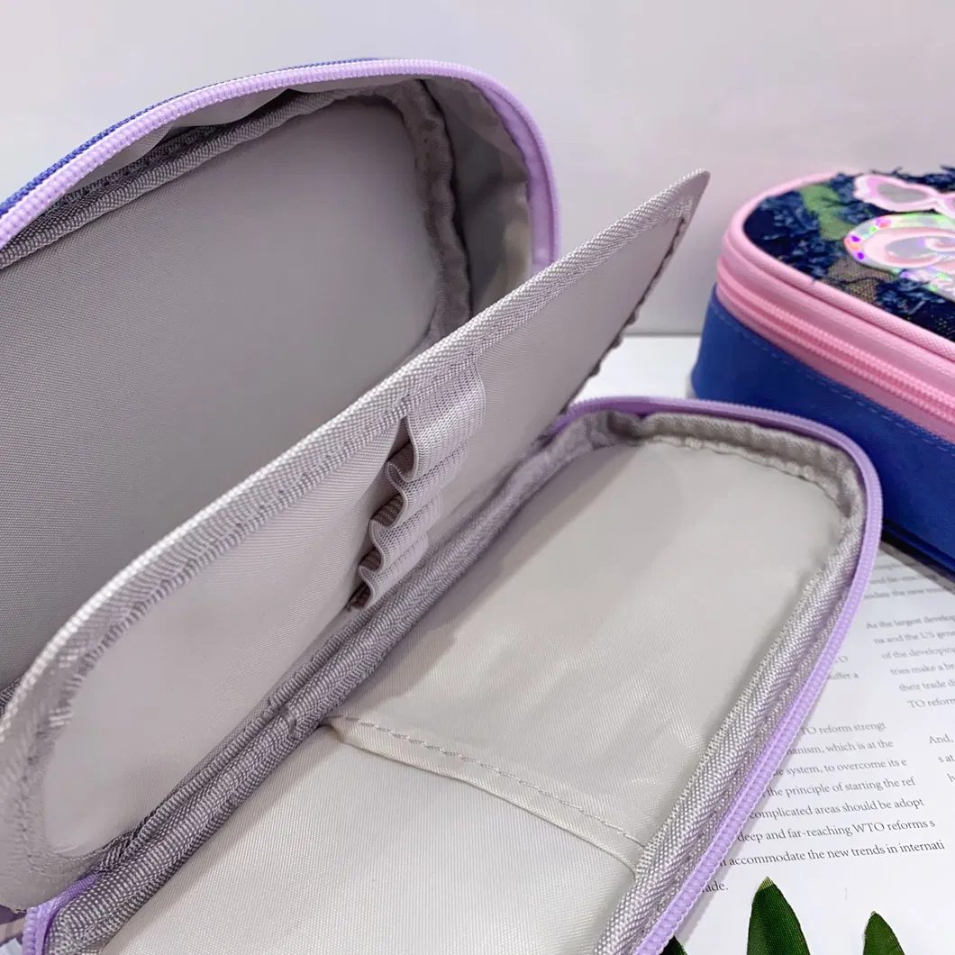 New Cartoon Large Capacity Pencil Case Cute Double-Layer Pencil Case Stationery Bag