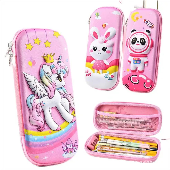 Primary School Student Pencil Case 3D Large Capacity Children′s Stationery Box Pencil Case