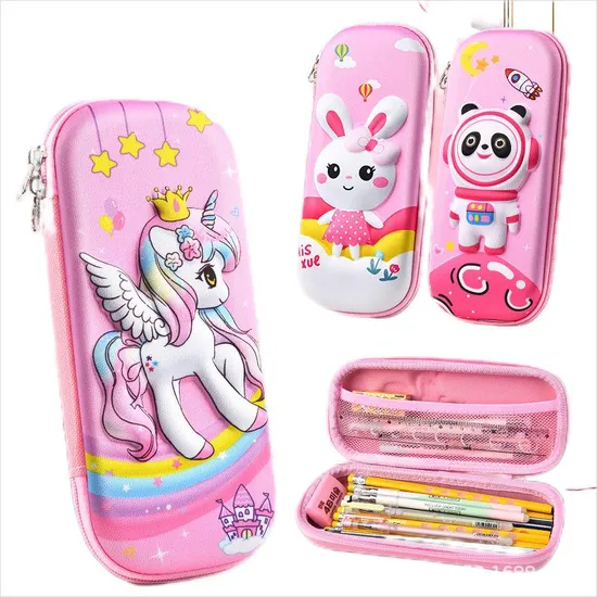 Primary School Student Pencil Case 3D Large Capacity Children′s Stationery Box Pencil Case
