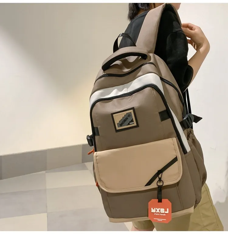 New Junior High School Backpack for Boys and Girls Travel Backpack for Reducing Burden and Spine Protection