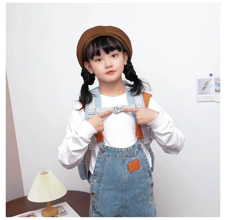 2024 New Primary School Student Backpack for Boys and Girls Children&prime;s Simple Backpack