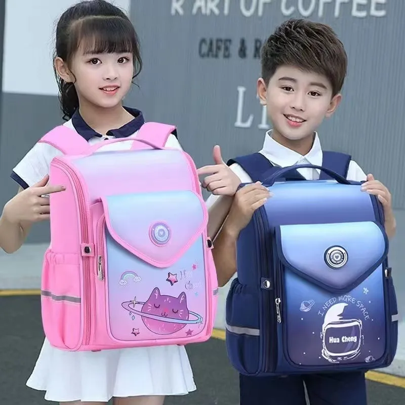 Primary School Students Backpack Waterproof and Load Reducing Integrated Lightweight and Fashionable Cartoon Backpack