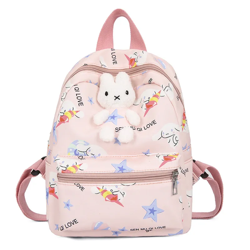 New Cute Cartoon Two Piece Set with Large Capacity Lightweight Backpack for Boys and Girls