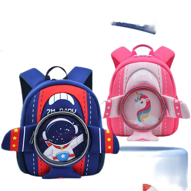 New Kindergarten Backpack Male Cartoon Cute 3D Preschool Lightweight Children&prime;s Shoulder Mini Backpack