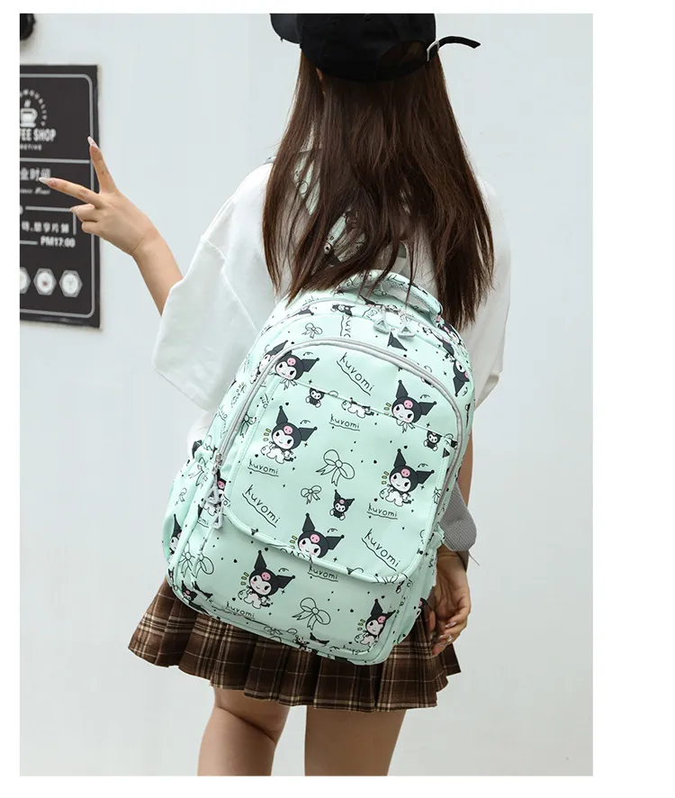 Kuromi&prime;s New Student Backpack Is Lightweight and Large Capacity Oxford Cloth Backpack