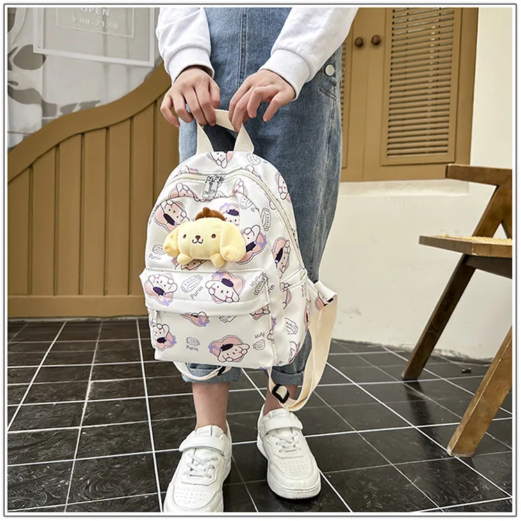 New Children Cartoon Exquisite Doll School Backpack with Large Capacity Nylon Printing Creative Backpack