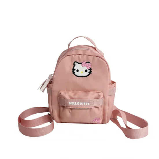New Children′s Backpack Lightweight Nylon Embroidered Bag Large Capacity Crossbody Handheld Creative Backpack