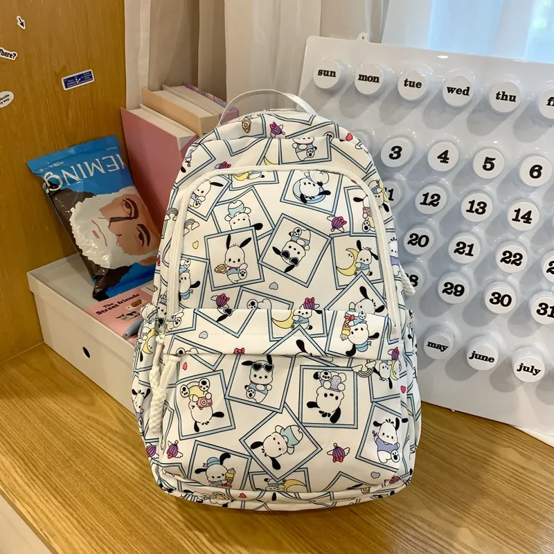 New Student Backpack Cute Large Capacity Handheld Nylon Lightweight Cartoon Backpack