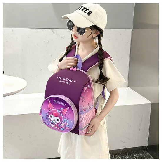 New Children′s Cartoon Fashion School Bag with Large Capacity and Lightweight Nylon Melody Kindergarten Backpack