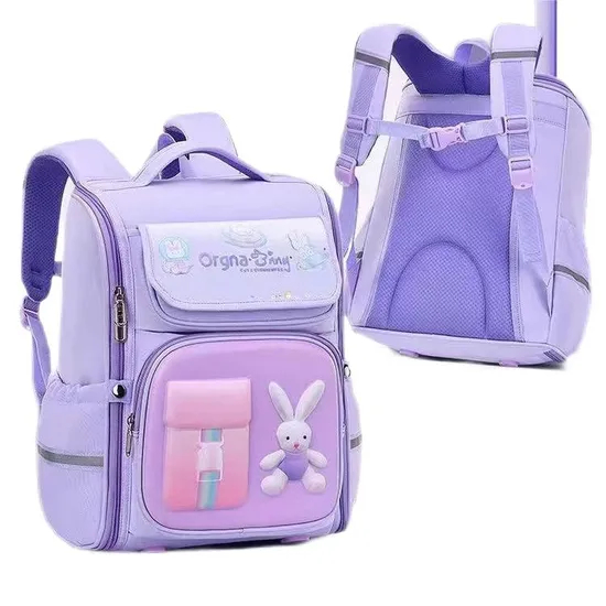 New Cute Schoolbag for Girls Primary School Students Load Reduction Large Capacity Waterproof Backpack