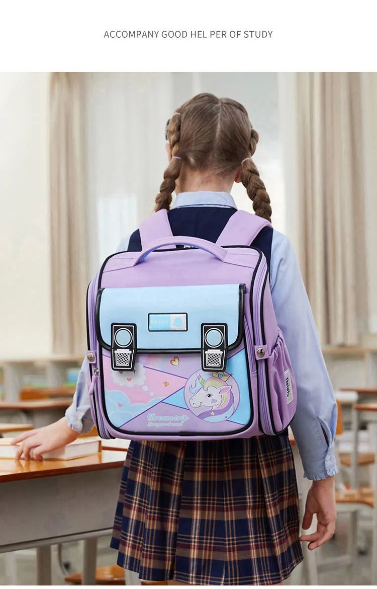 New Cartoon Anime Fashionable Primary School Students Load Reduction Spinal Protection Backpack