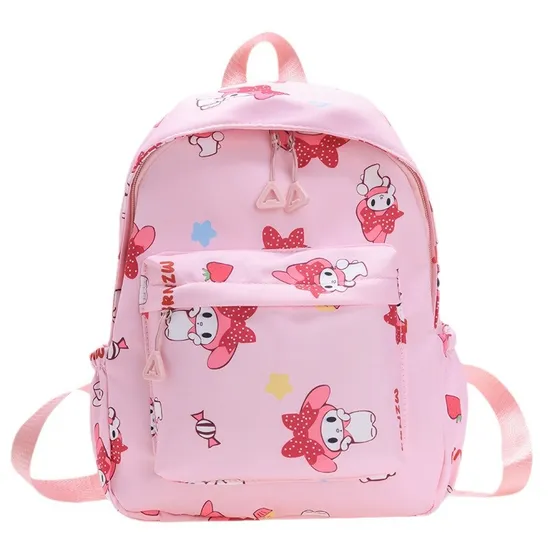 New Children′s Cartoon Cute School Bag Lightweight and Large Capacity Nylon Kindergarten Kuromi Backpack