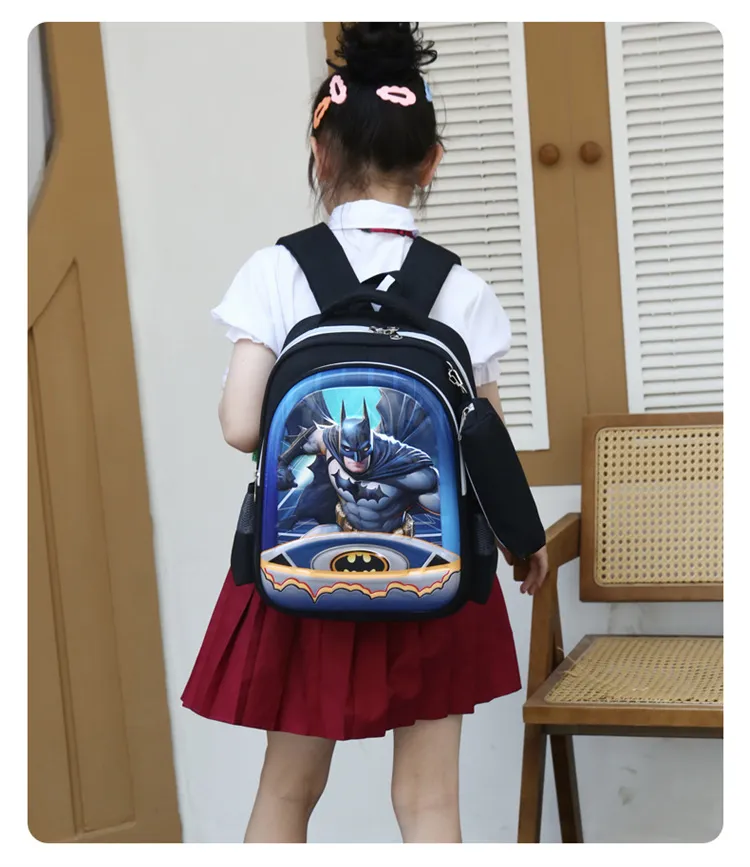 New Children&prime;s Cute Backpack Oxford Cloth Two Piece Cartoon Primary School Large Capacity Lightweight Backpack Set