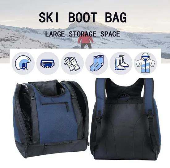 Waterproof Snow Gear Backpack Skiing and Snowboarding Travel Luggage for Air Travel Skating Ski Boot Bag