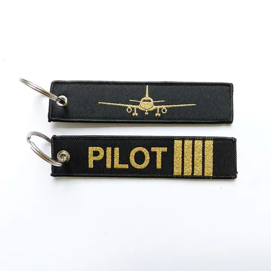 Personalized Custom Shape Logo Patch Tag Embroidery Embroidered Key Chain Keychain