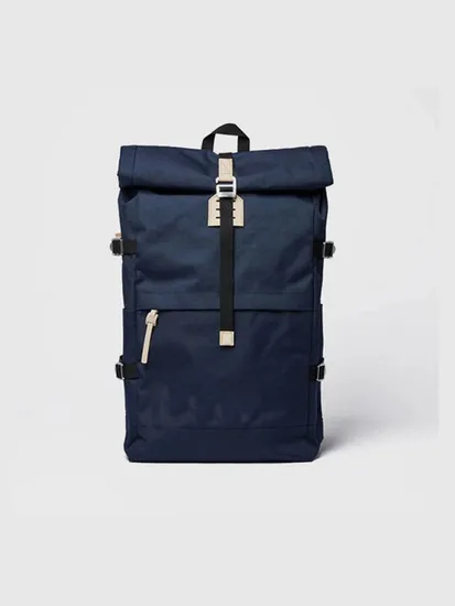 Factory Customization Rucksack Anti-Theft Fashion Canvas Backpack Waterproof Round Roll Top Backpack