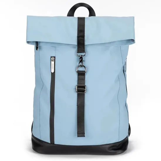 Roll Top Travel Backpack Lightweight Casual Daypack Business College Stylish and Water-Resistent Backpack