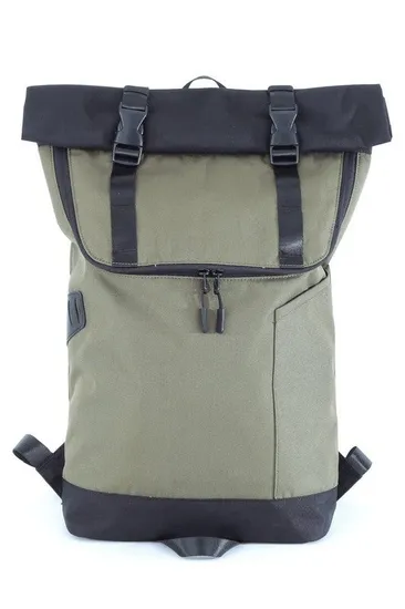 Waterproof College School Bag Carry on Casual Computer Backpack Roll Top Laptop Backpack