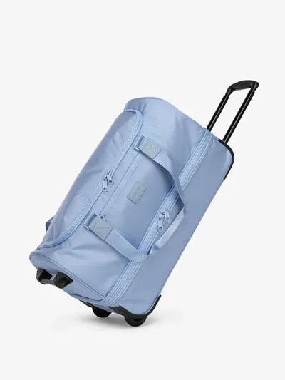 Custom Foldable Polyester Travelling Trolly Large Carry on Rolling Trolley Luggage Wheeled Duffle Bag
