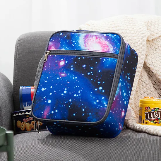 New Starry Oxford Cloth Lunch Bag Double Layer Is Good for School Easy to Carry Lunch Bag at Work