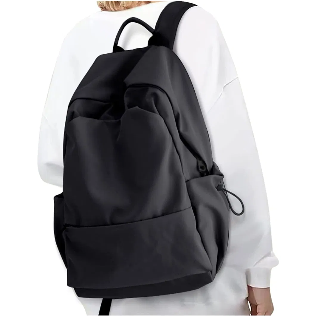 Popular High Quality Business Waterproof Large Capacity Black Simple Laptop Student Backpack