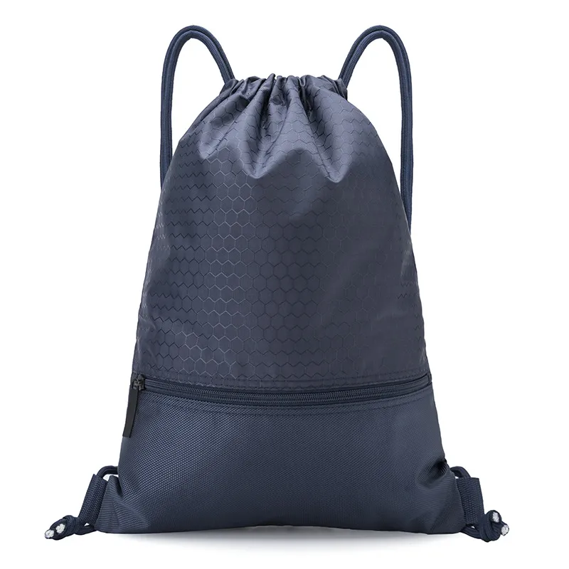 Custom Large Travel Drawstring Backpack Bag Waterproof Sport Polyester Drawstring Backpacks