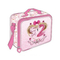 Large Capacity 19′′ 300d Polyester Flamingo Pattern School Wheel Trolley Bag with Pencil Case Lunch Bag 4 Wheel Trolley Backpack