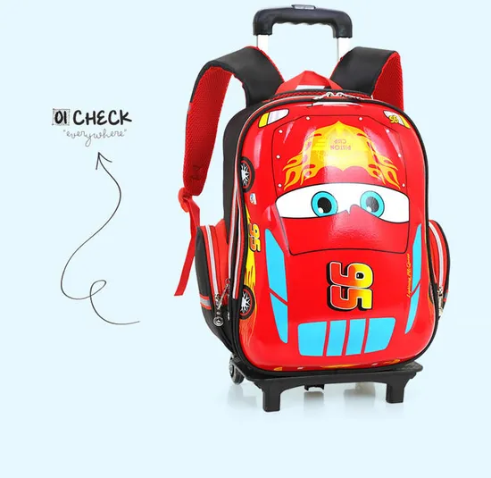 Nice Cute EVA Racing Car Kids Trolley School Bag Kids Luggage Wholesale