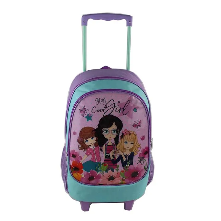 Kids Children Trolley School Bag Girls